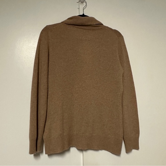 Charter Club Cashmere Shawl Collar Pullover Tan Sweater Size Small - Picture 7 of 7